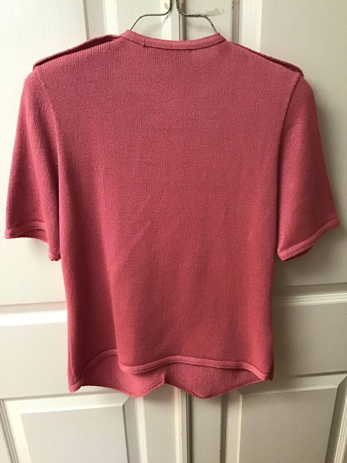 VTG Schrader Sport Sweater Knit 70s Skirt Set Sz 6 Rose Pink