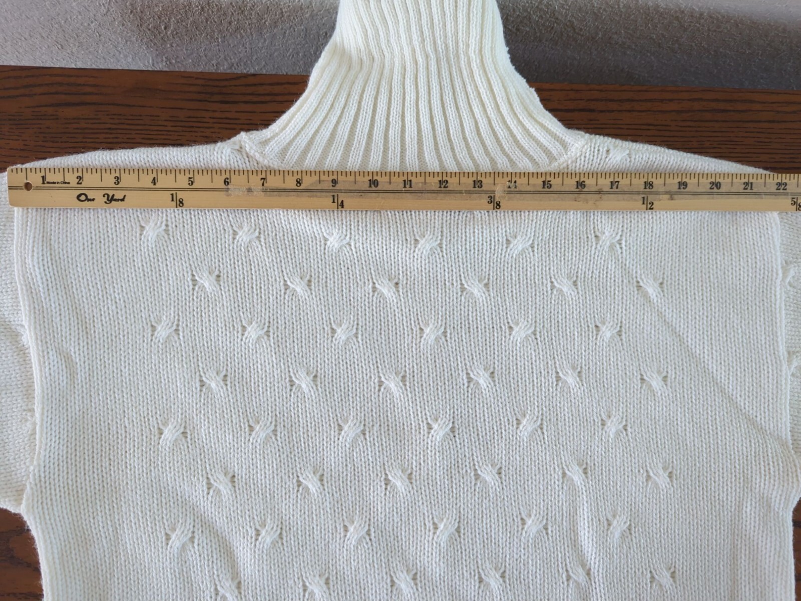 Vintage JOLIE Nordic Sweater With Turtleneck & Black Geometric Pattern sz M / L