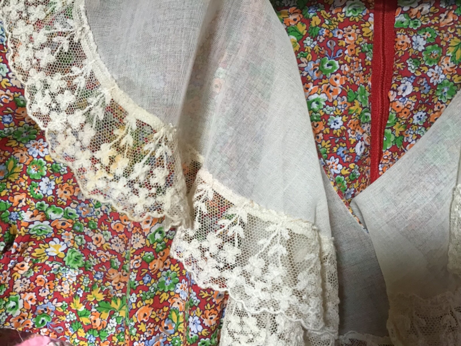 Vintage 1970s Irene Kasmer Calico Tiny Floral Print Maxi Dress Size XS