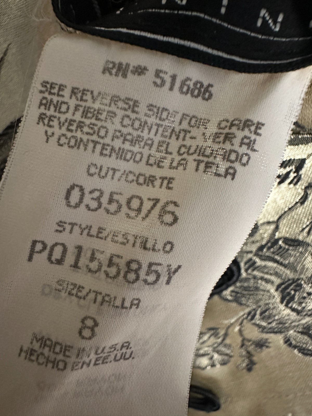 Vintage Molly Malloy Oriental Dress Womens Sz 8 Japanese Kimono Gold Black Embos