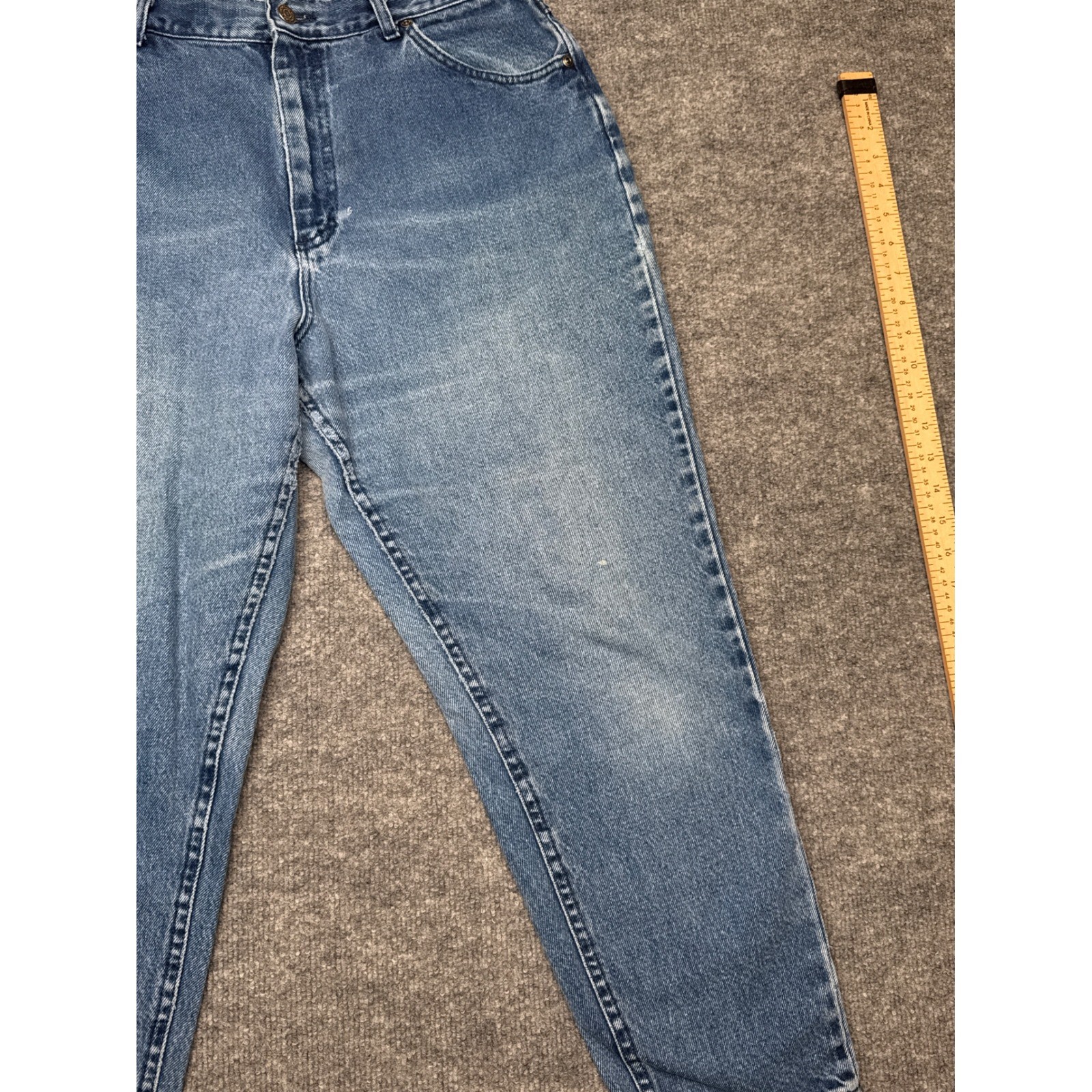 Vintage Lee Womens Jeans Size 16 Petite High Rise Tapered Denim USA