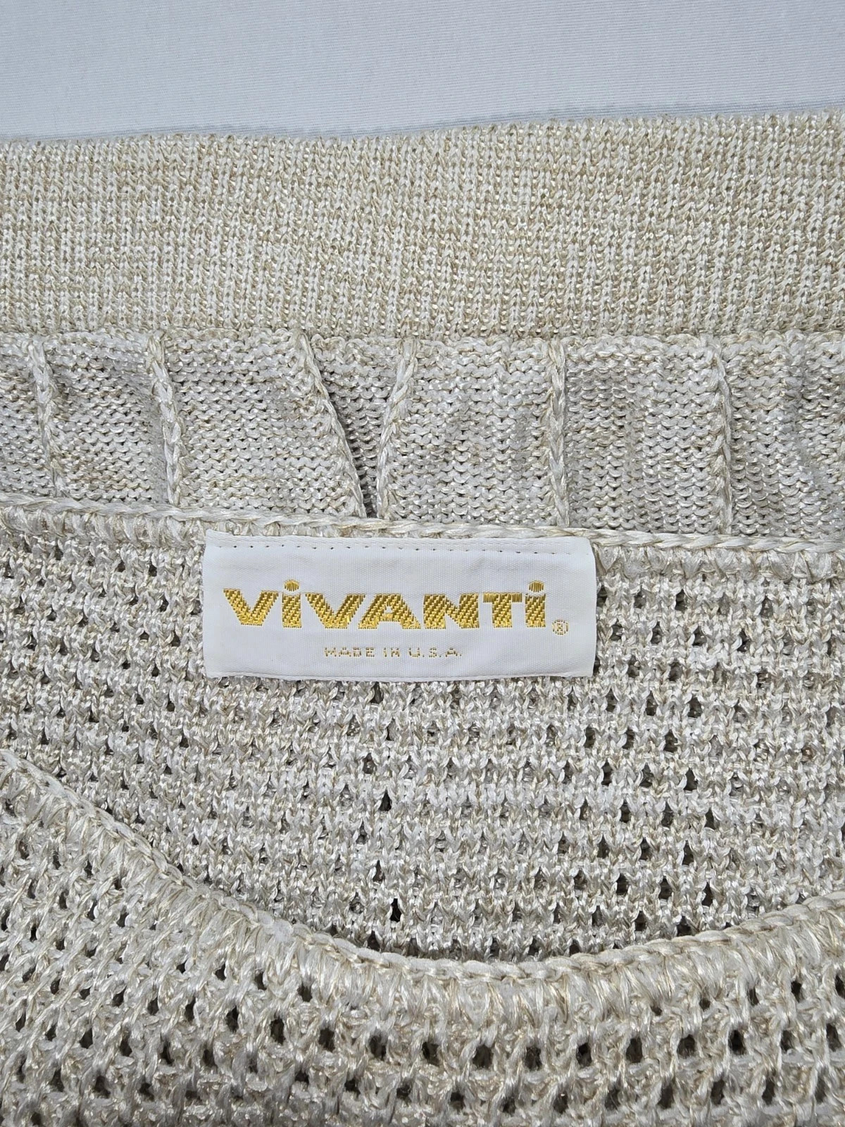 Vintage Vivanti 70s 80s Size 12 Knit Sweater & Skirt Crochet Cottagecore 2pc Set