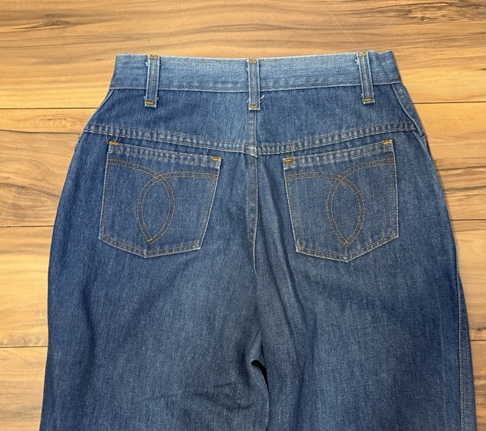 Vintage 1970s Jeans JTF Straight Wide Leg Talon Zip 26×28.5 Soft Pair A