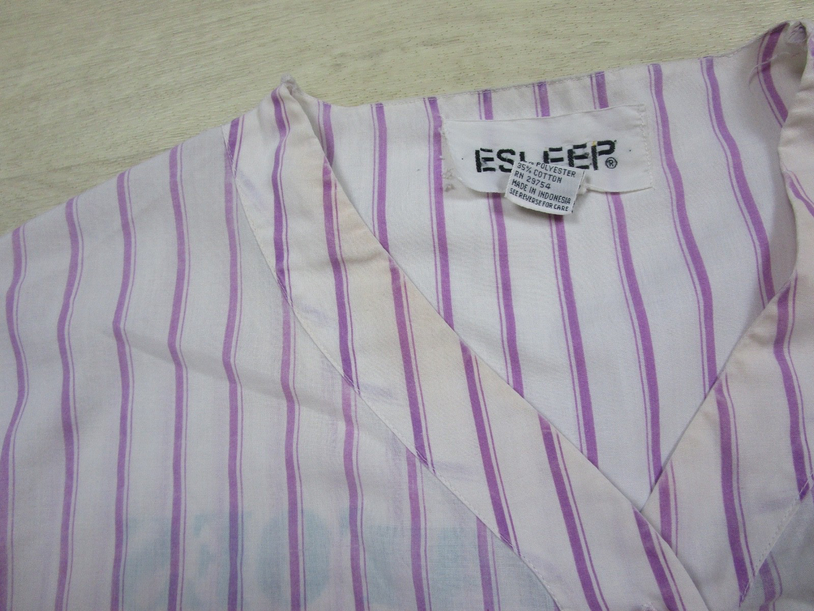 Vintage 80s ESLEEP Nightgown Striped Baseball Ballpark Nightgown 1988