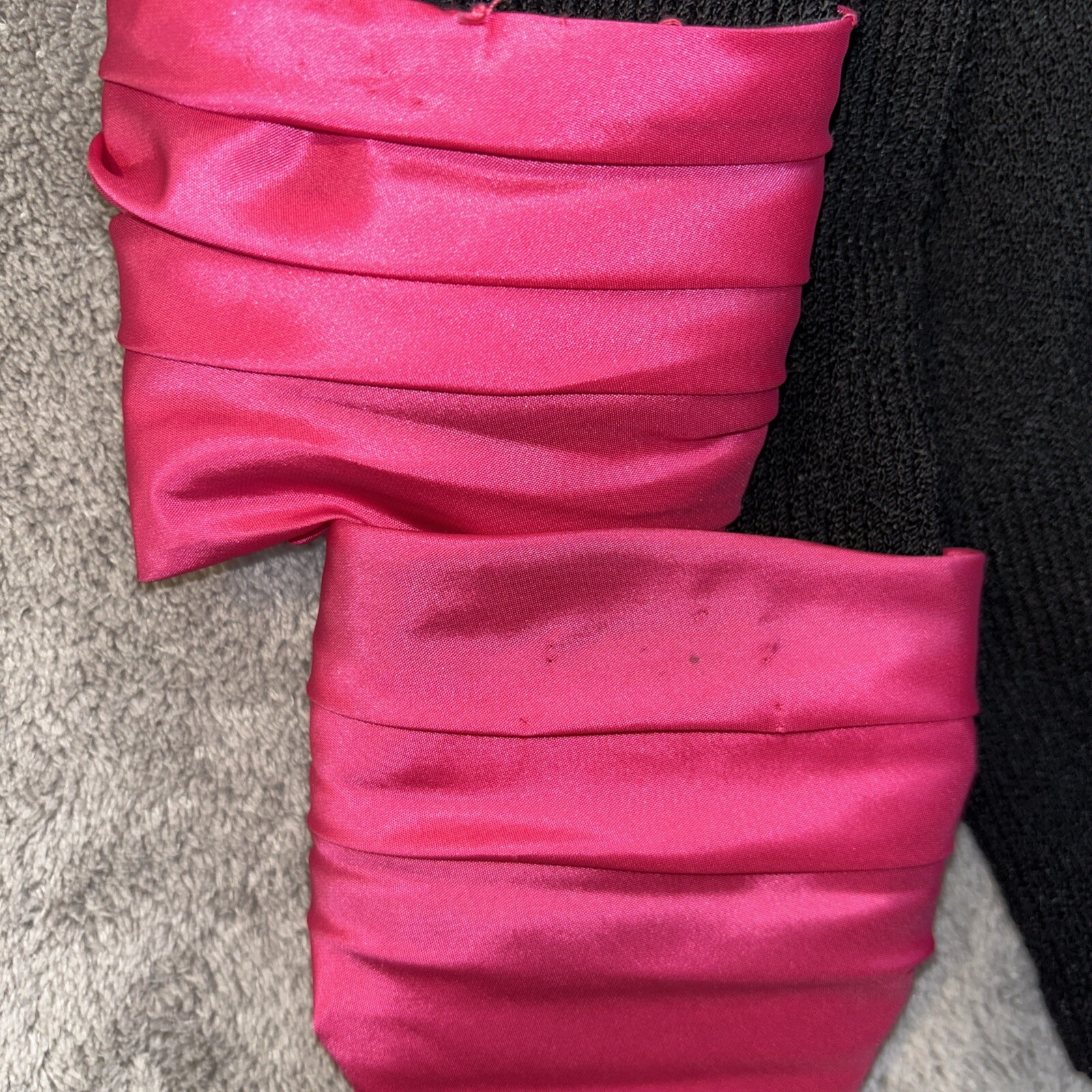 Vtg 80s Raul Blanco Black Hot Pink Ballerina Drop Waist Cage Skirt Slip Dress