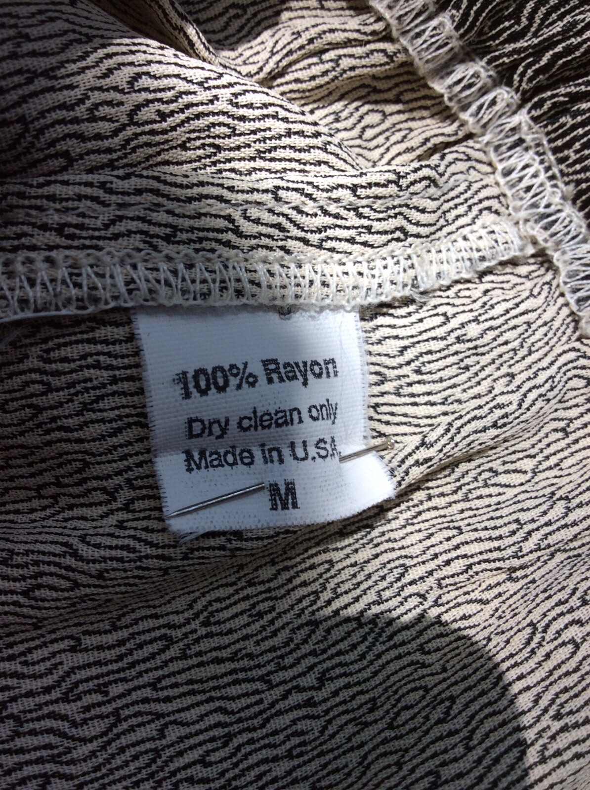 Max & Mabel Maxi Straight Skirt Medium Vintage Elastic Waist 100% Rayon Taupe