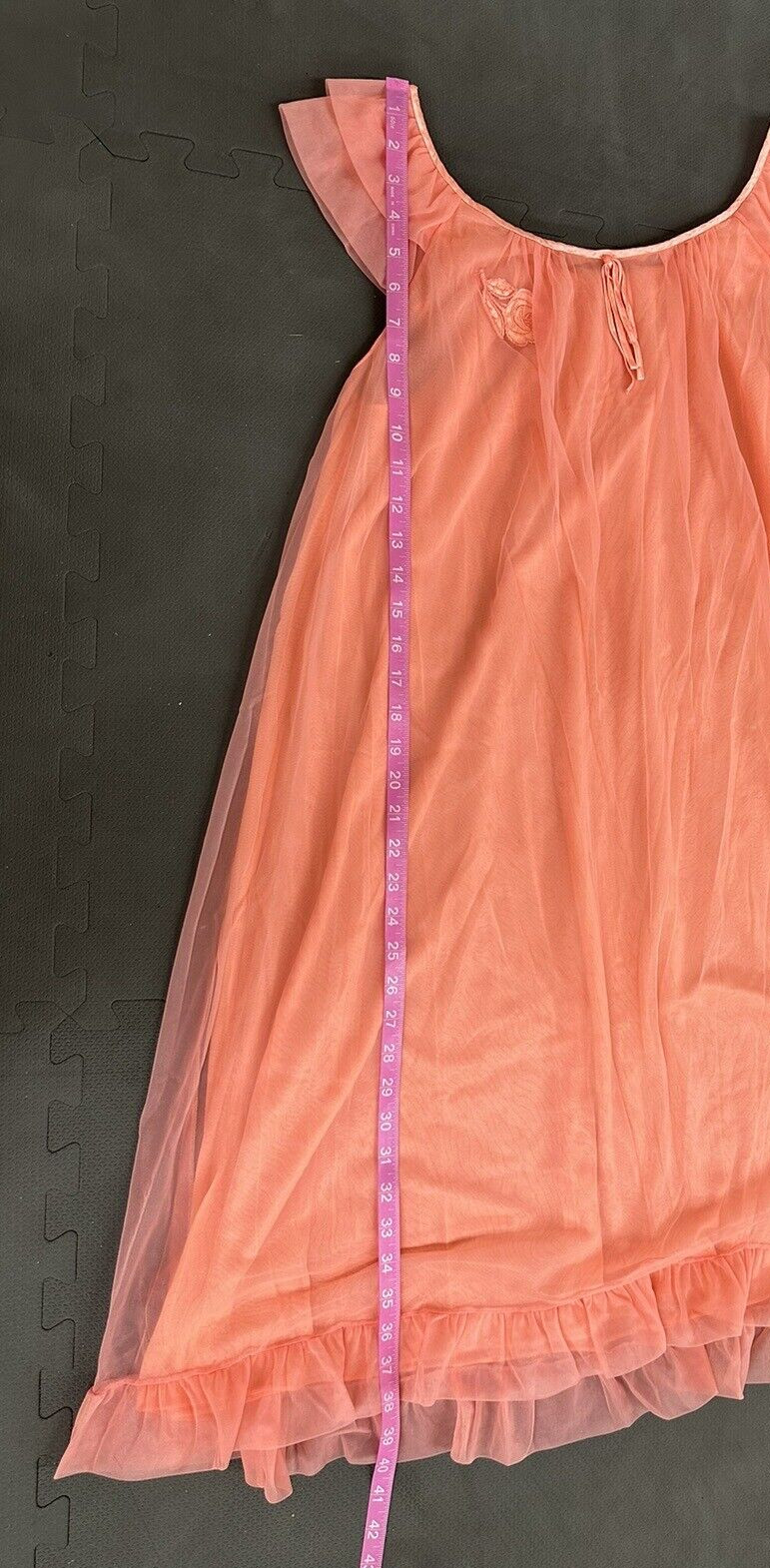 GOSSARD ARTEMIS 3 Piece Vtg Peignoir Robe Nightgown Set Chiffon Nylon Medium FS