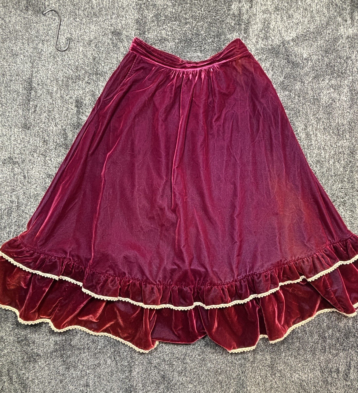 VTG 80s Miss Rodeo America Pageant Velvet 2 Piece Set Dress Jacket Set 13/14