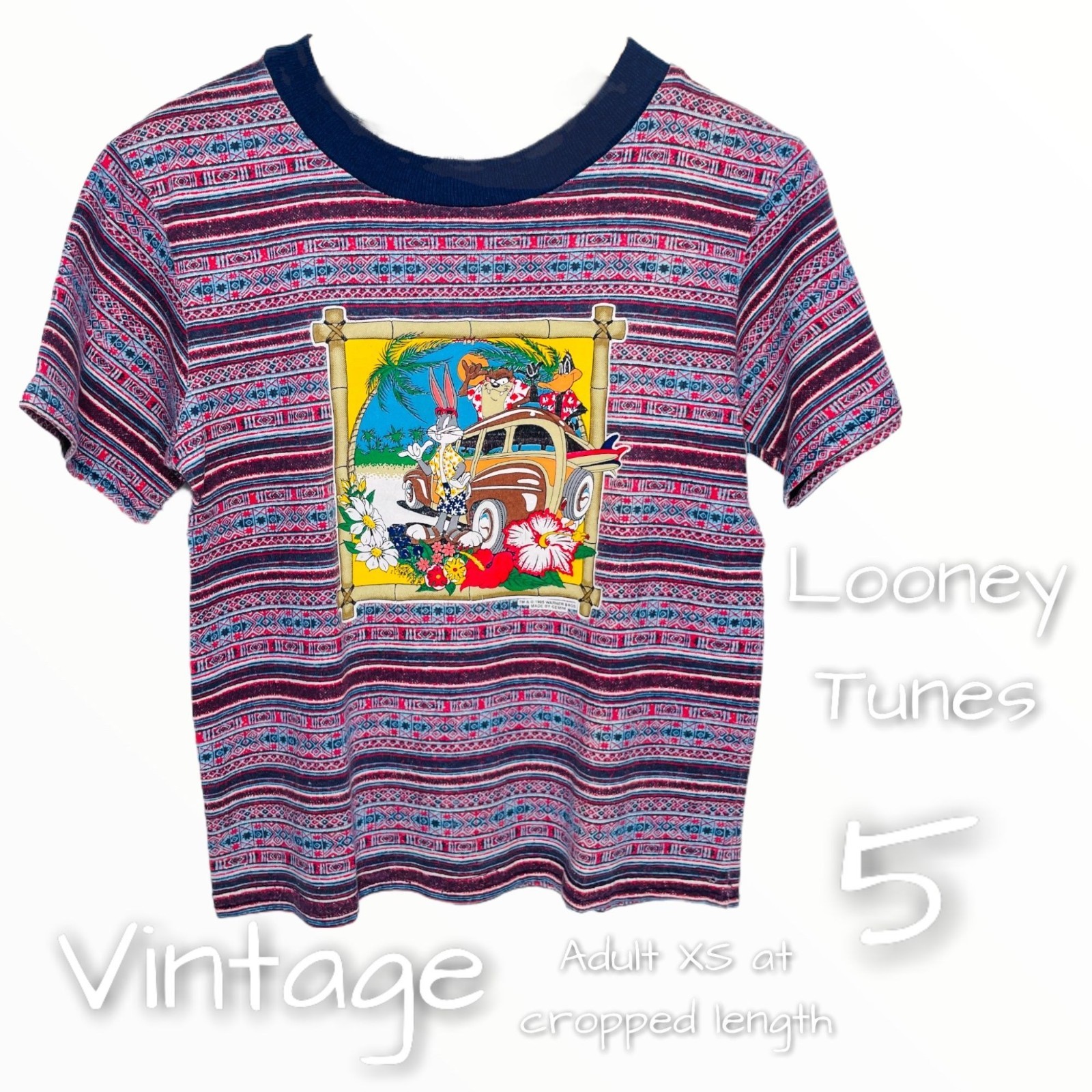 Vintage Looney Tunes 1995 Tasmanian Devil + Daffy Duck + Bugs Bunny Shirt 5 / XS