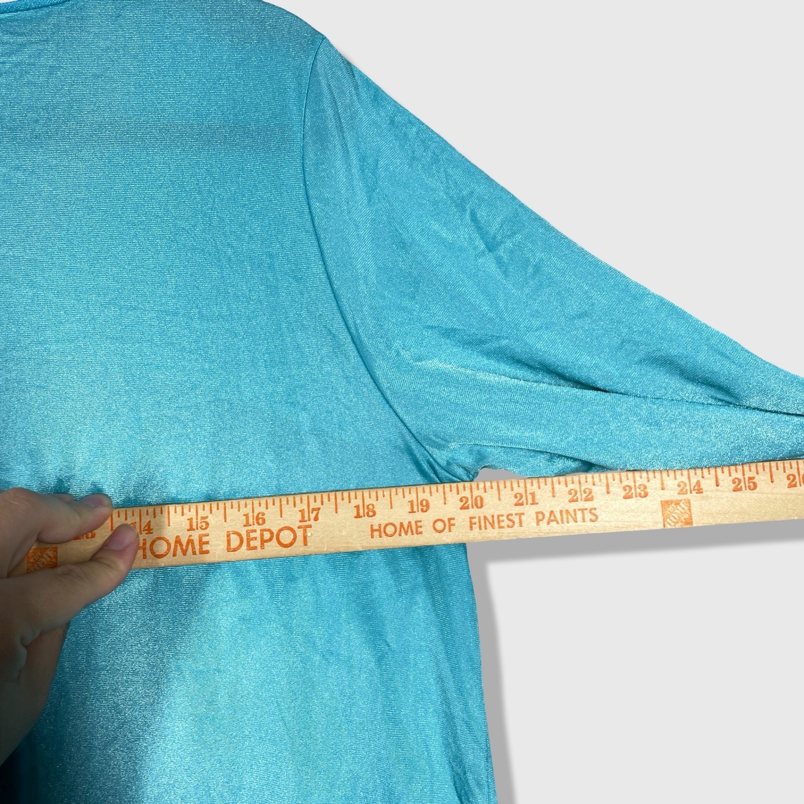 J.C. Penney Nightgown Women Large Teal Blue Vintage Lace Trim Robe Loungewear