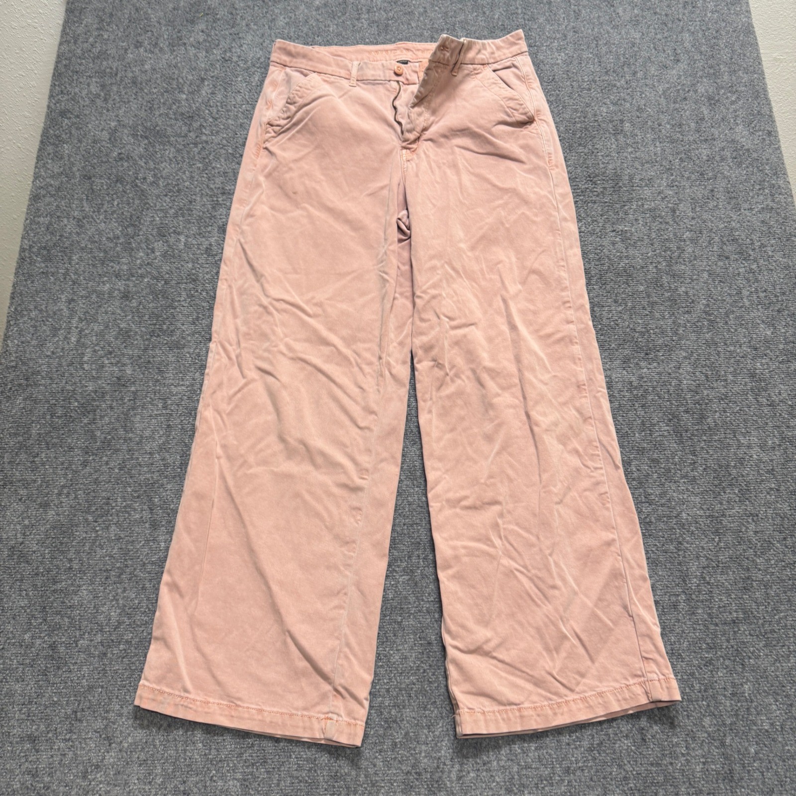 VTG American Eagle Wide Leg Pants Womens size 32 waist Pink Salmon Baggy