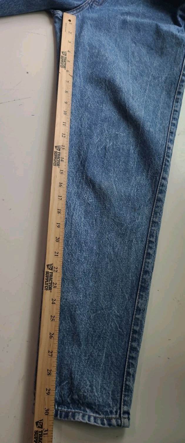 Vintage 80s 90s Streetwear Womens Acid Wash Relaxed Tapered Leg Denim Jeans30x30