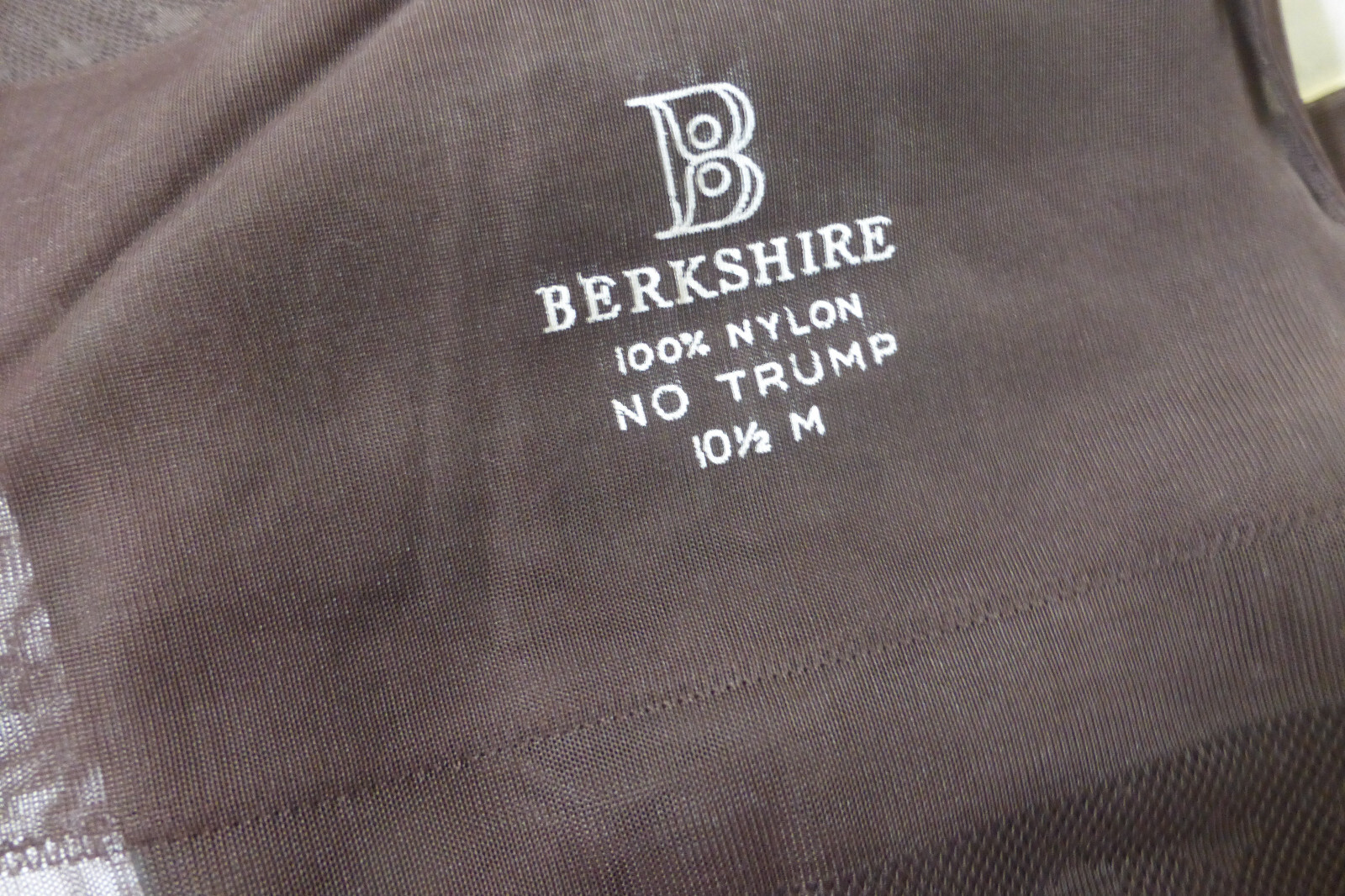 Vintage Berkshire “No Trump” Demi Toe Stockings Size 10 1/2 M Dark Brown NIB 2Pr