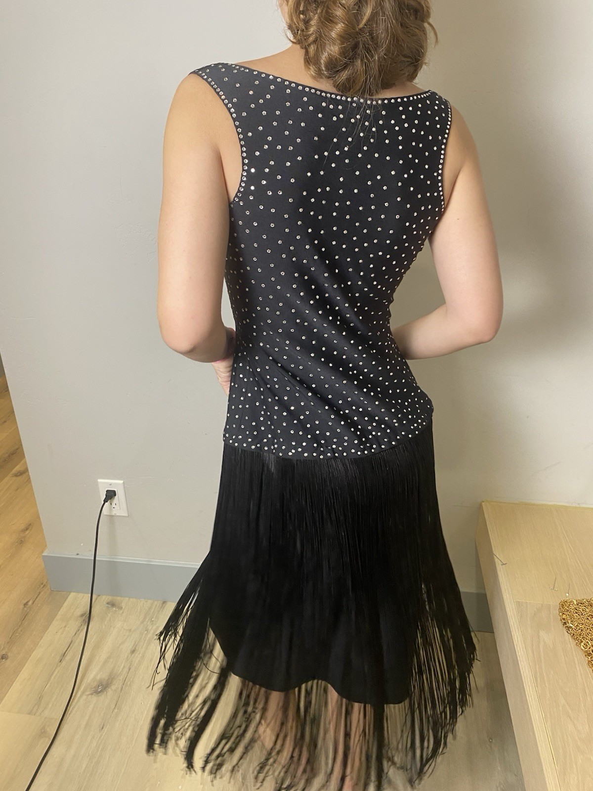 1990’s Lillie Rubin Black Dress Tassel Women’s S