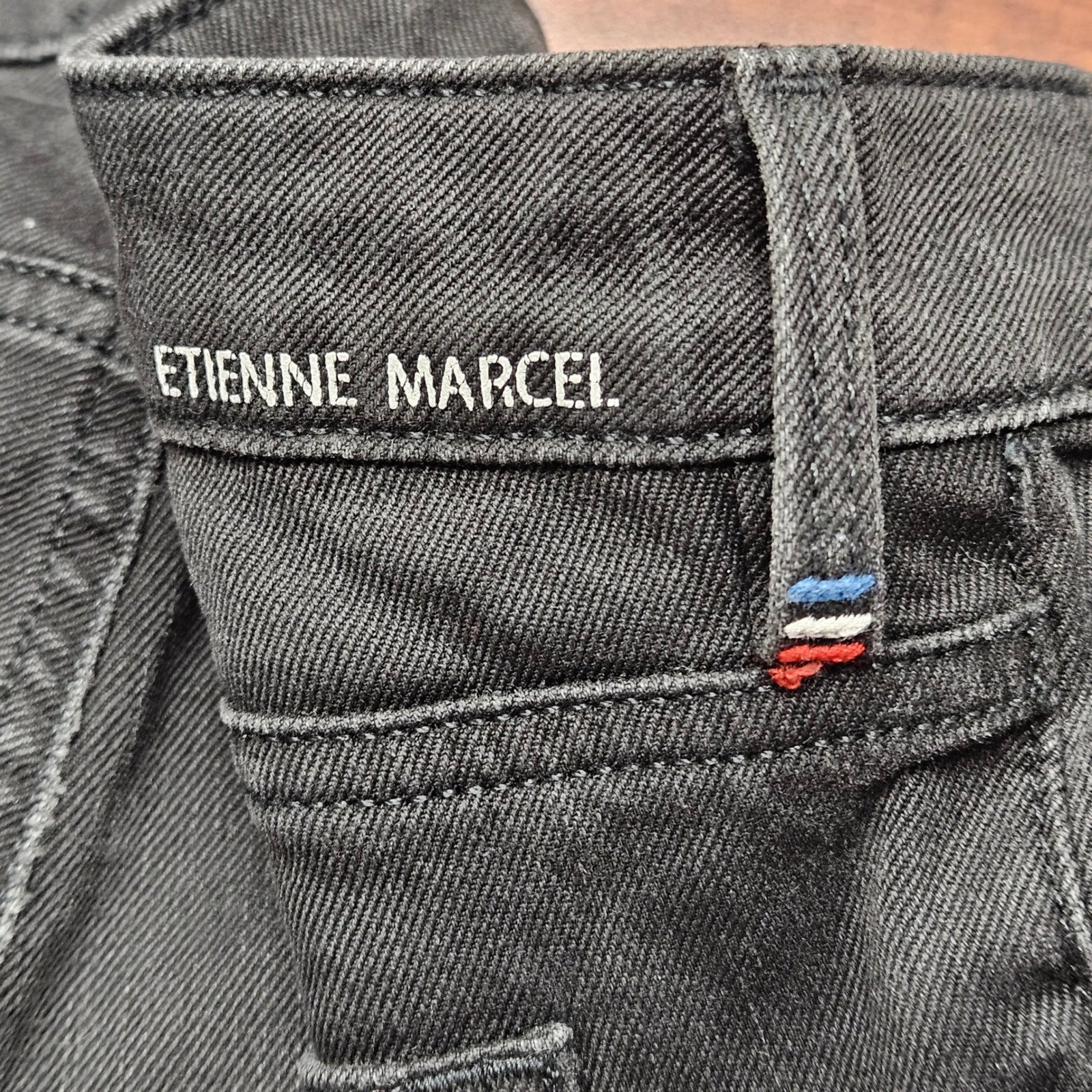 Etienne Marcel Jeans 26 Black Studded Distressed Skinny Moto Rock Glam Y2K