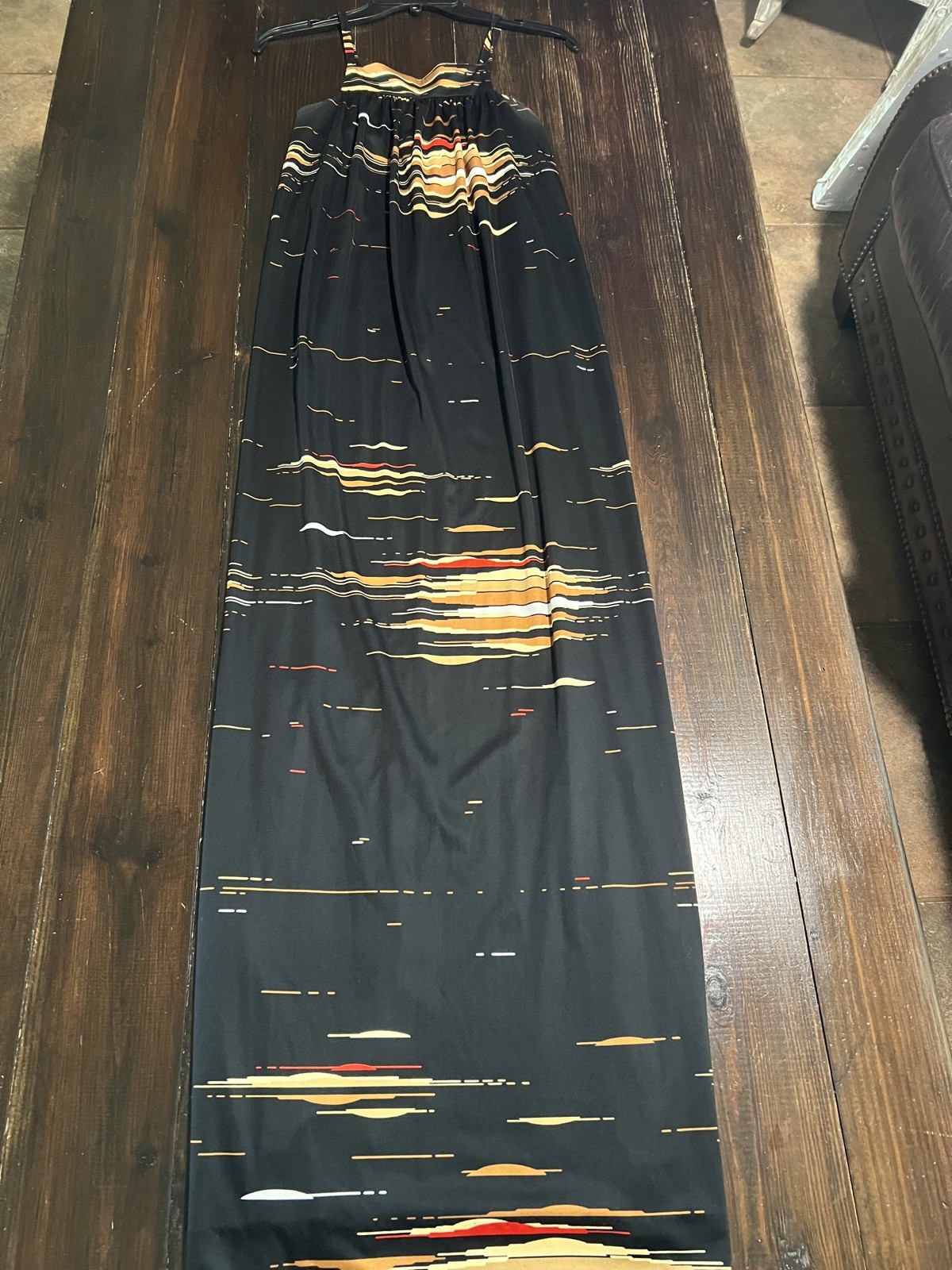 Vintage Liberty House Hawaii Maxi Dress Size 9 Frim the 70’S Black
