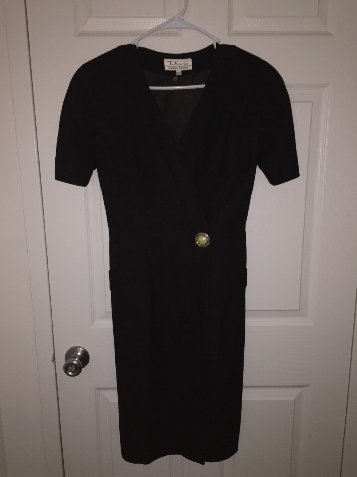 Talbots Constance Saunders Black Vintage Dress