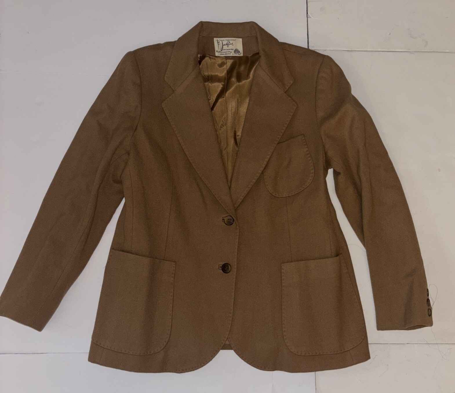 Vintage Jackfin 100% Women’s Blazer Jacket & Skirt Suit Set 1960’s Size 16