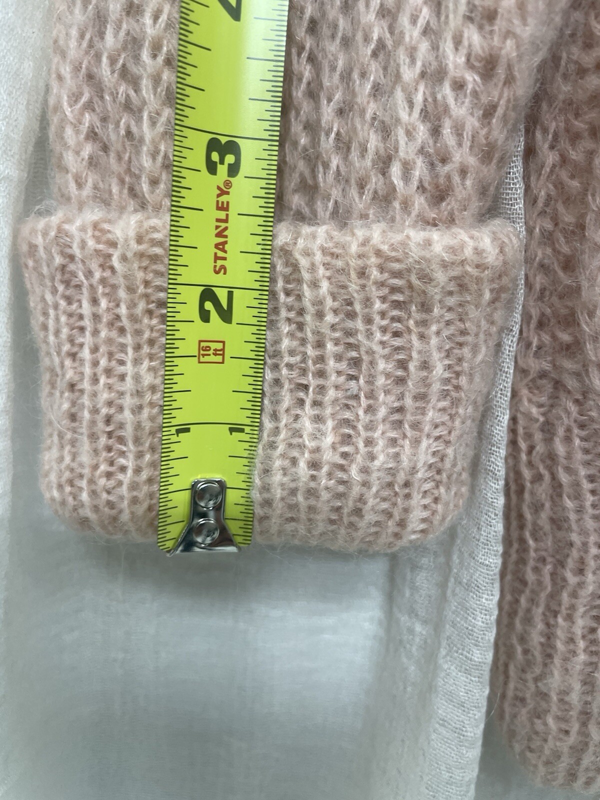 Vintage JH Collectibles Peach Sweater Kid Mohair, Wool, Nylon, Size S