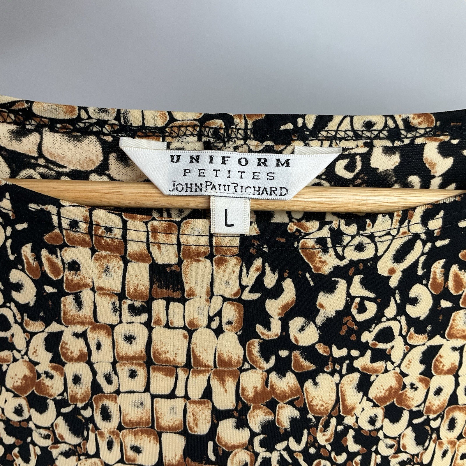 Vintage Y2K UNIFORM John Paul Richard Maxi Animal Print Dress