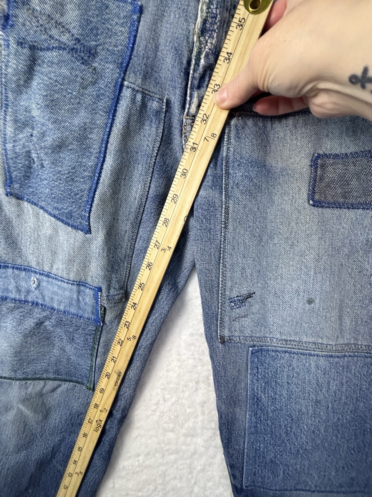 Vintage 80s/90s Lucky Star, True Taper, Patchwork Women ‘s Jeans- 30×27.