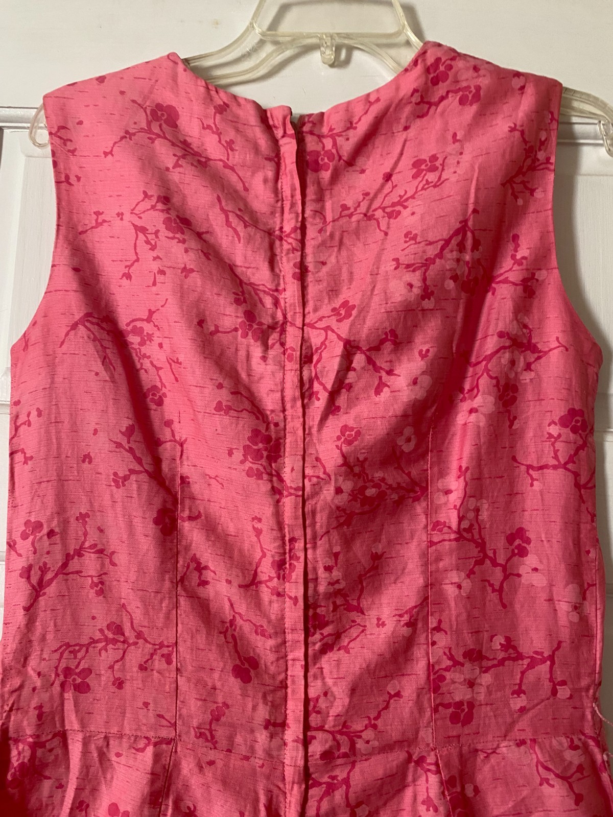 Vintage EVELYN PEARSON Romper Size 12 Pink Floral Sleeveless Faux Wrap Women’s
