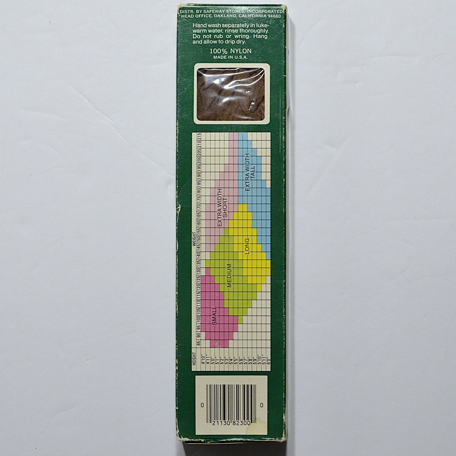 Safeway All Purpose Perfect Fit Panty Hose 1 PR No Size Sealed Green Package NOS