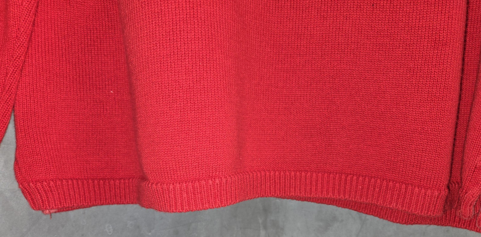 Women’s Vintage Top Stitch By Morning Sun Red Sweater W/ White Emb Tree Size MED