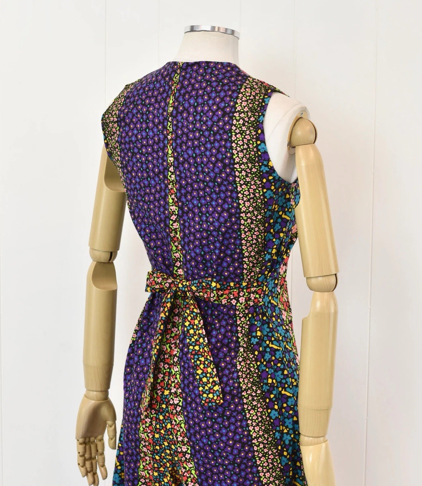 Vtg 80s Floral Colorful Cotton One Piece Romper Jumpsuit Deadstock with Tag