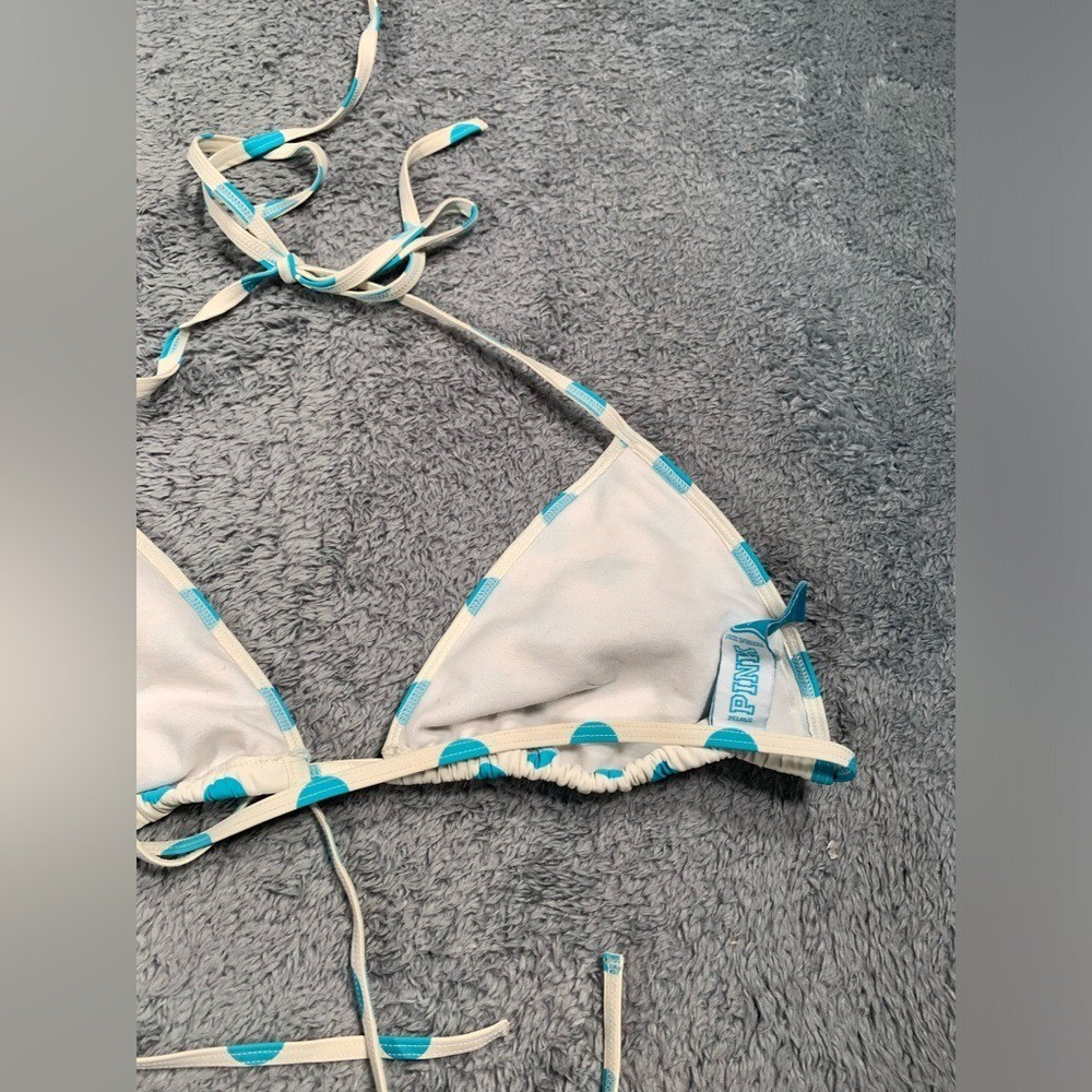 PINK Victoria’s Secret RARE Y2K blue Polka Dot Bikini Set M/L