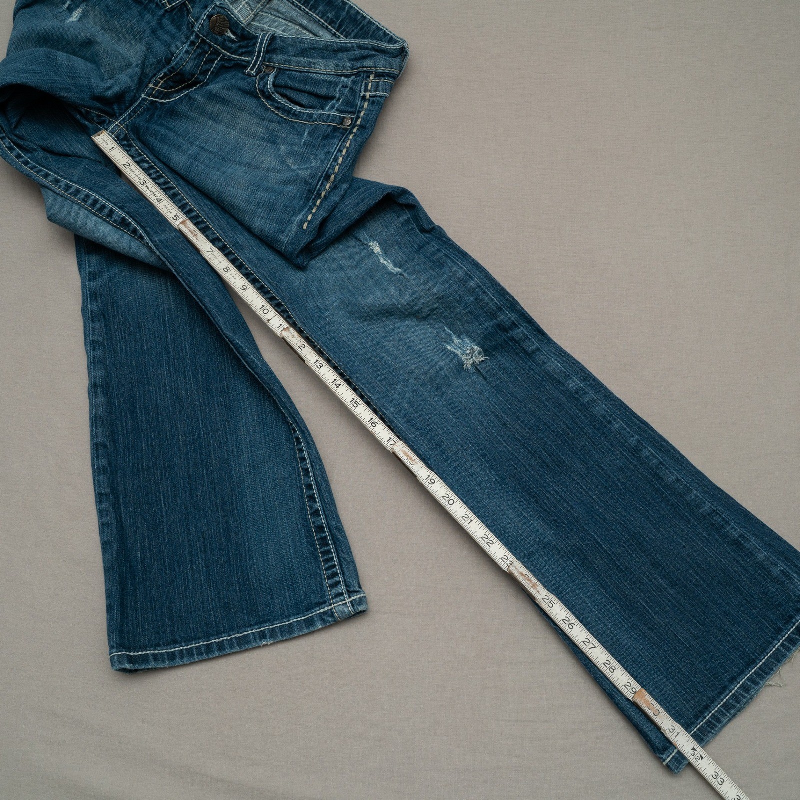 Vintage Y2k 2000s BKE Sabrina Low Rise Flare Western Denim Jeans Woemsn 230