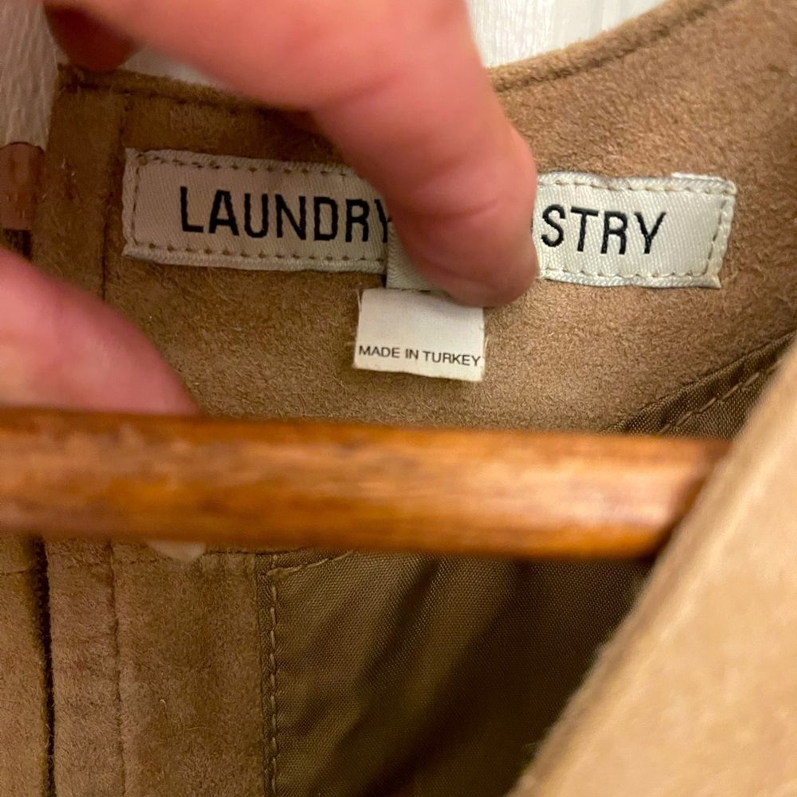Vintage 1990’s Laundry Industry 100% Goat Suede Top in a Size Medium
