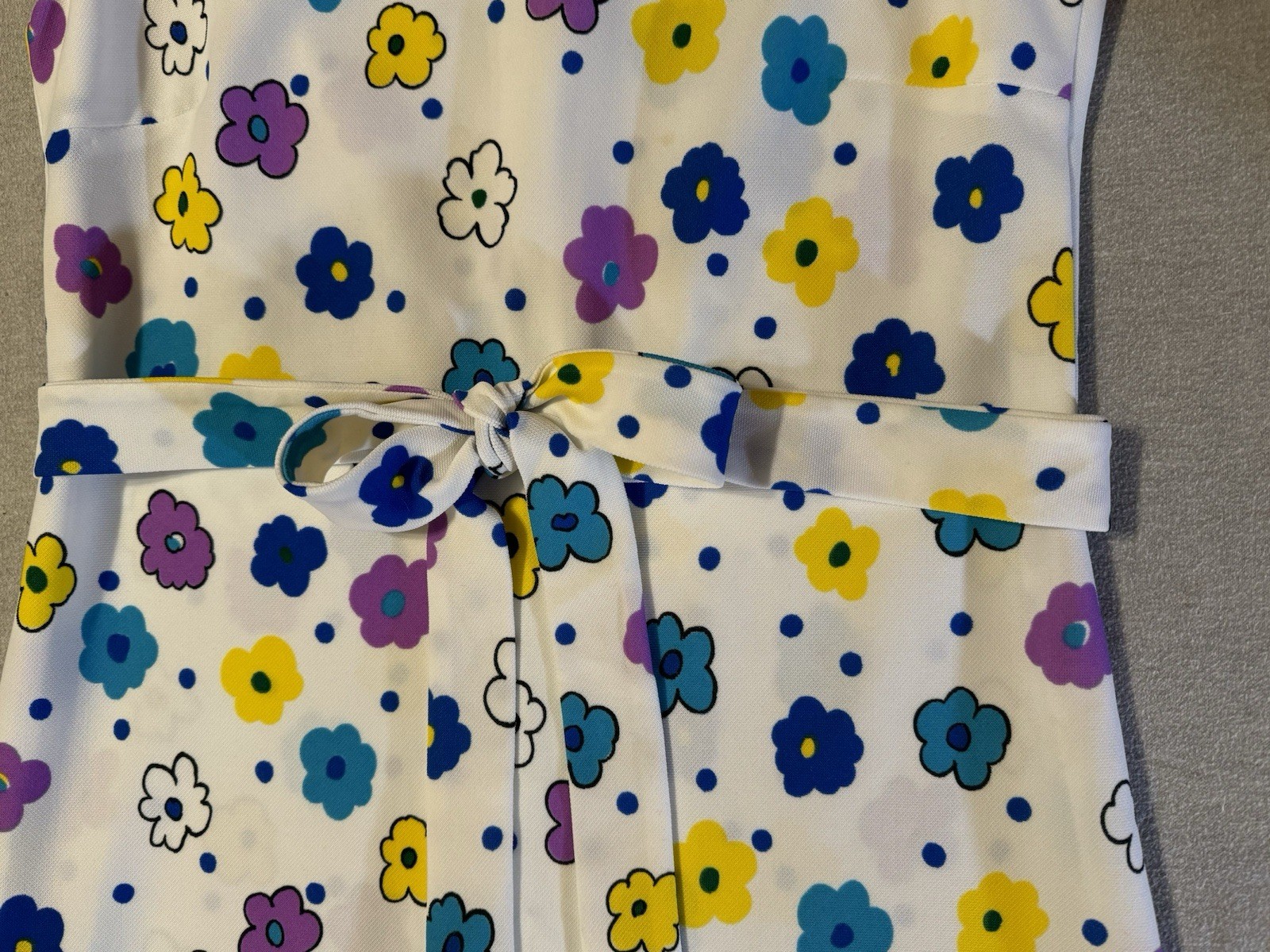 Vintage 60s 70s L’Aiglon Original Floral Maxi Dress Size 8 Mod Boho Border Print