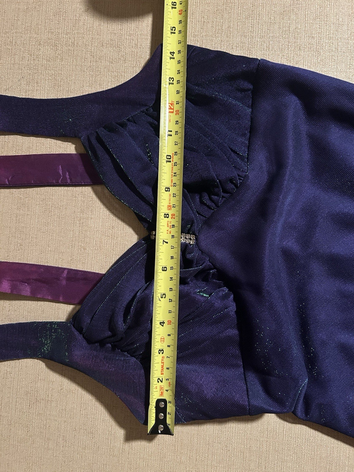 Vintage Y2K Iridescent Purple And Green Metallic Maurice’s Halter Formal Dress