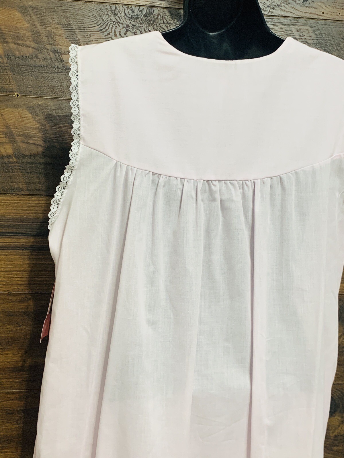 VGT Carole Night Gown Medium Pink Floral CottageCore Grannycore Lightweight USA