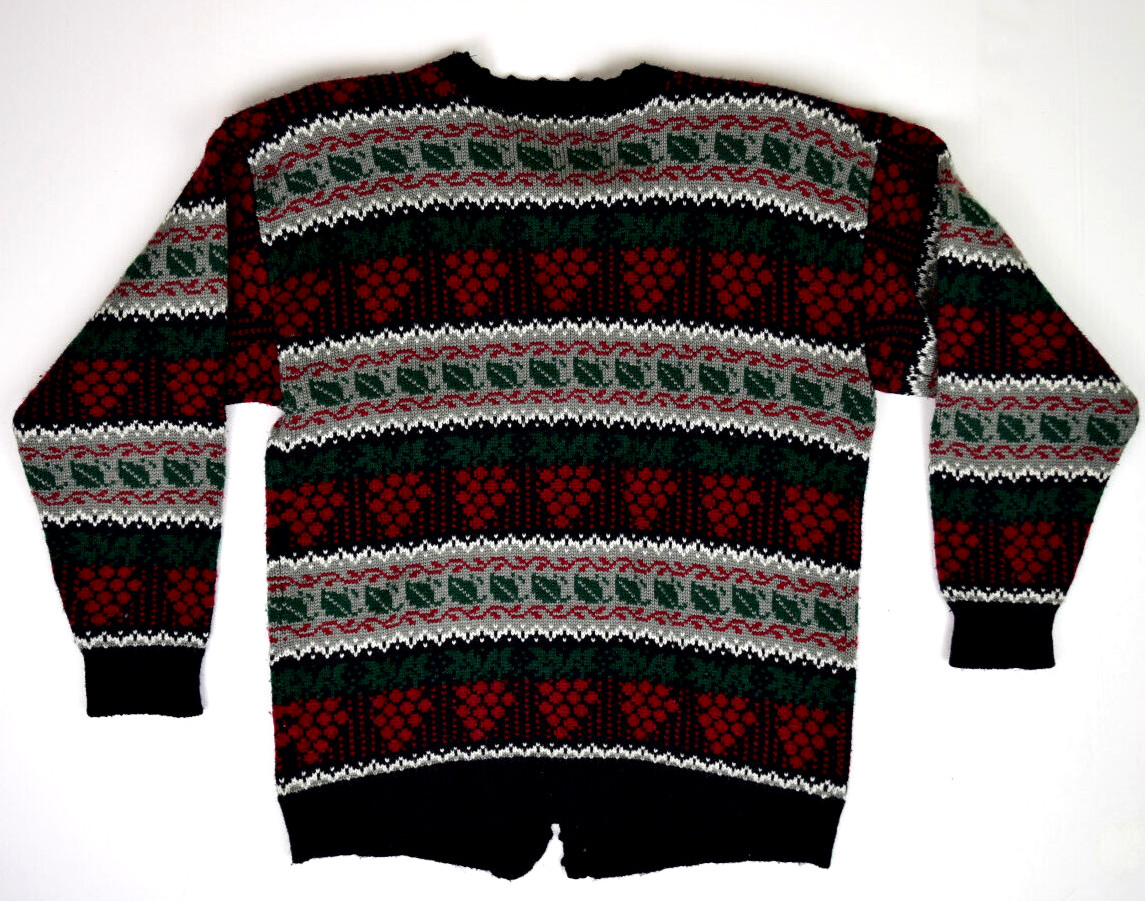 Vintage Countryside Classics Sweater Size M 70s Holiday Cardigan Cobain Special