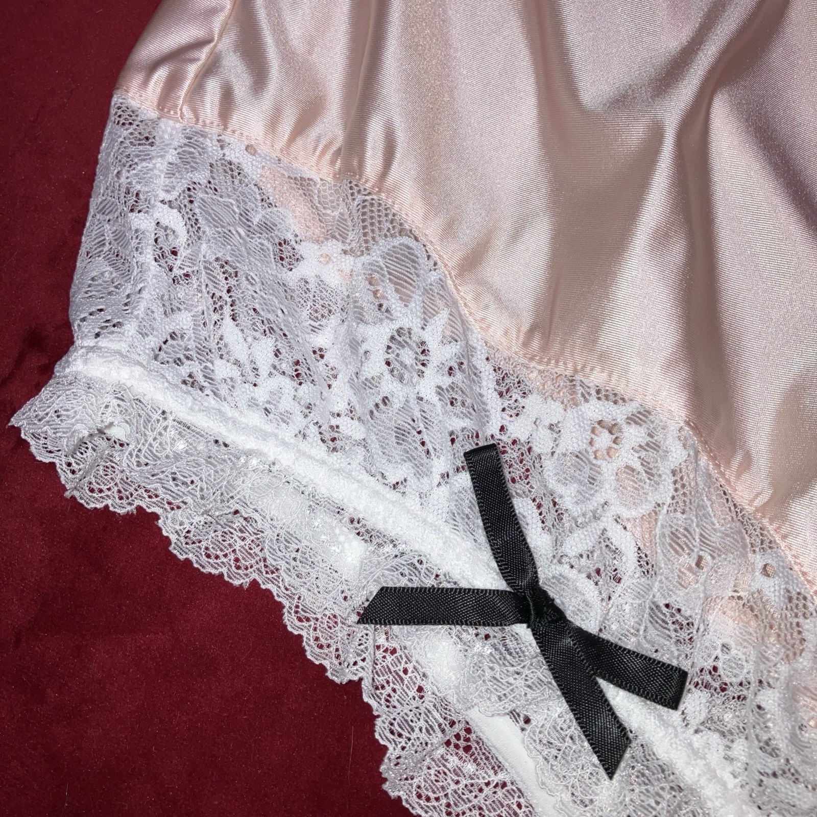 1X 2X Mushroom Gusset Granny Panty Silky Nylon Satin Brief Sissy Vintage styl