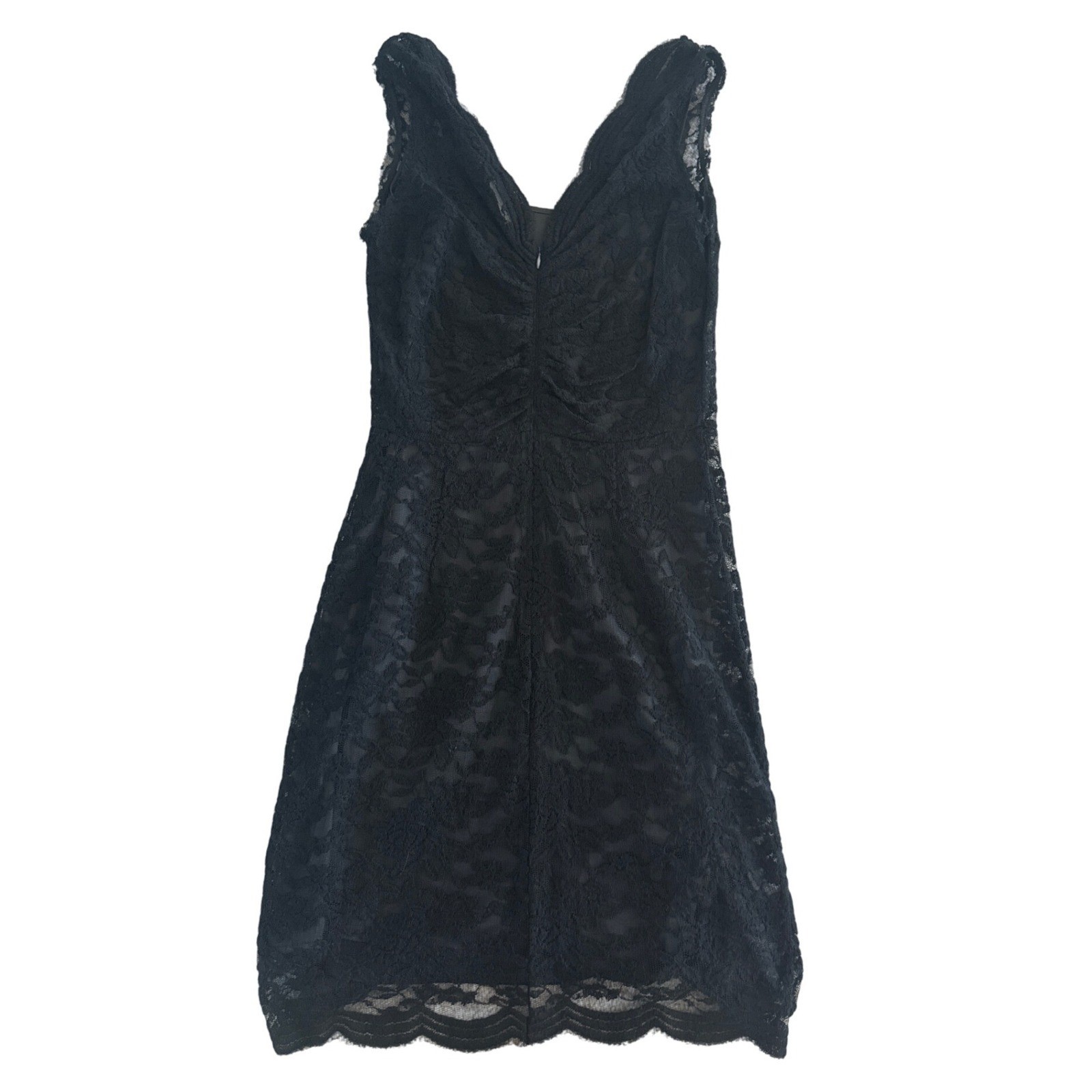 Vintage Calvin Klein Black Lace Dress Sleeveless V-Neck S Y2K Whimsigoth Fairy
