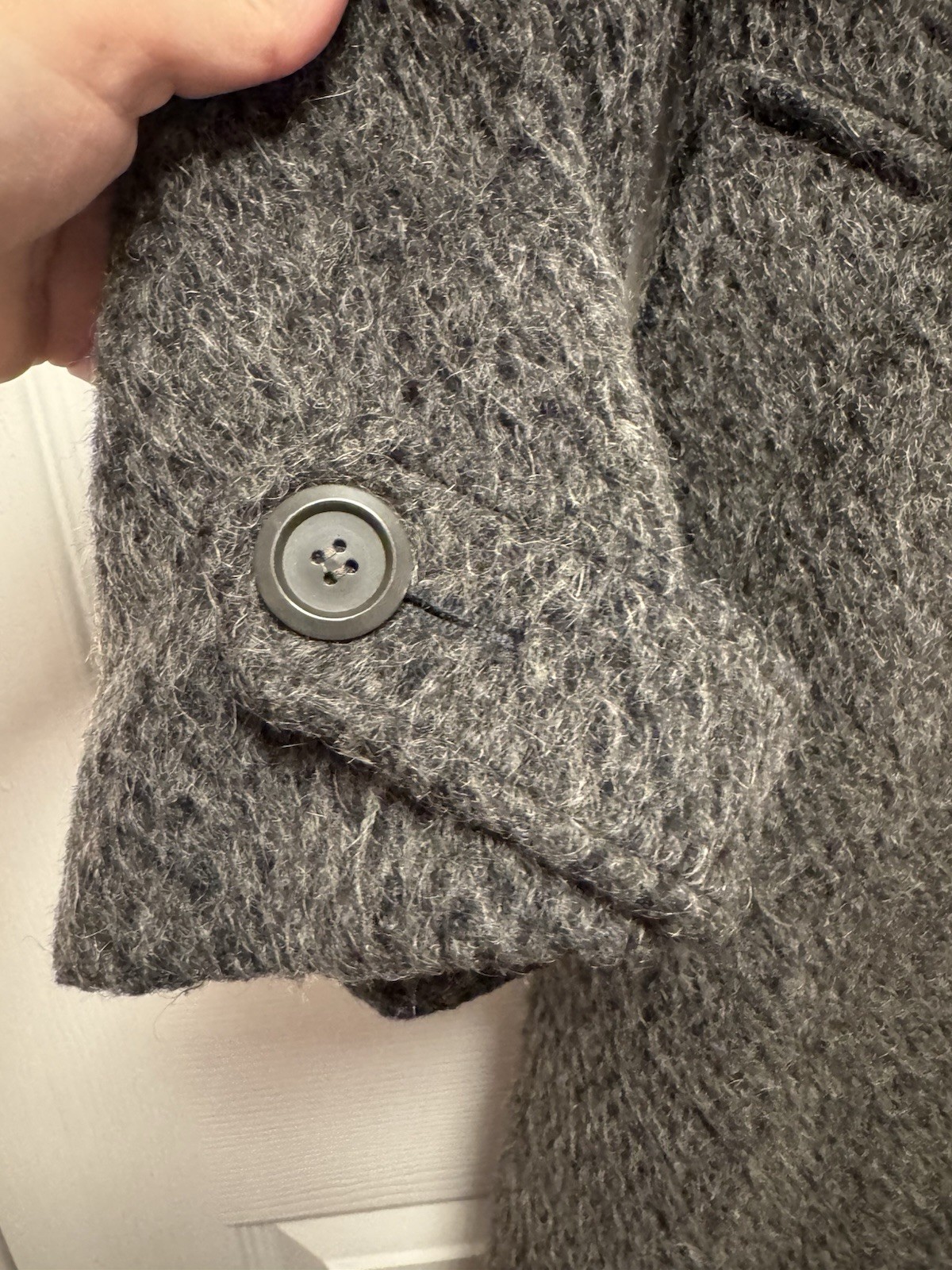 Vintage Central Park Coat Winter Wool Blend Charcoal Gray Women’s 4