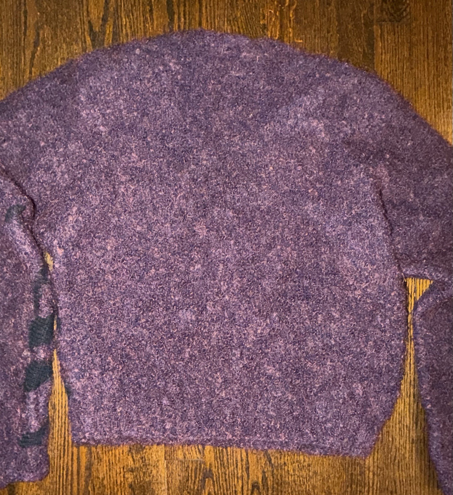 Vintage Sweater 52% MOHAIR,42% WOOL Black& Plum Reto,80’s Zebra Print,breathable