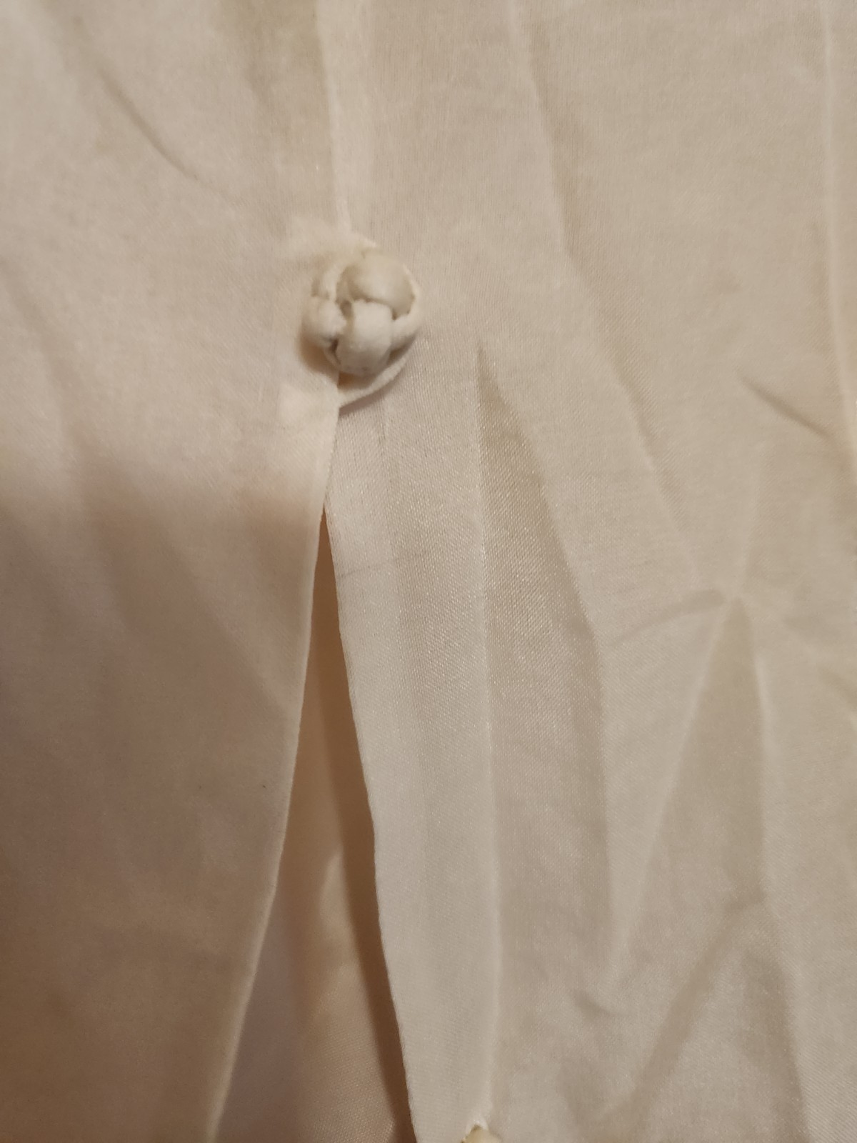 Gorgeous Yi Lin Vintage 100% Silk Long Jacket Blouse With Frog Buttons