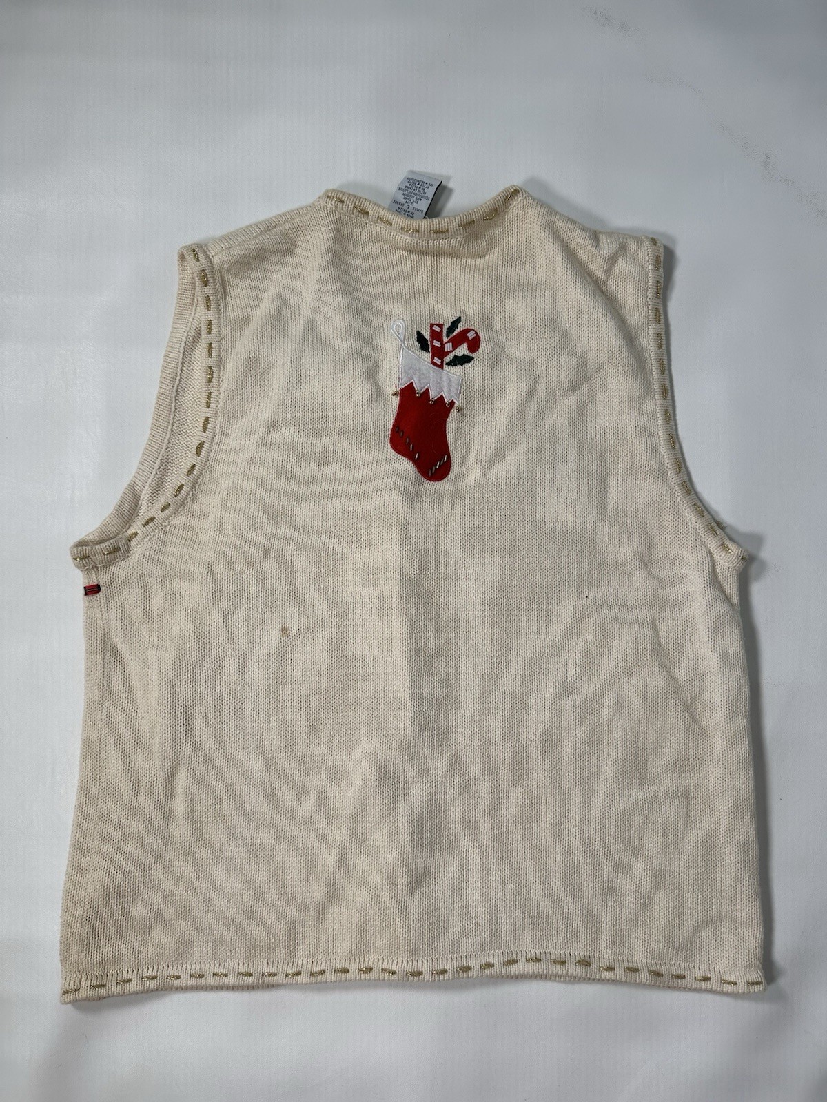 Bobbie Brooks Noel Joy Festive Gifts Red Ugly Christmas Vest Size Large 12/14