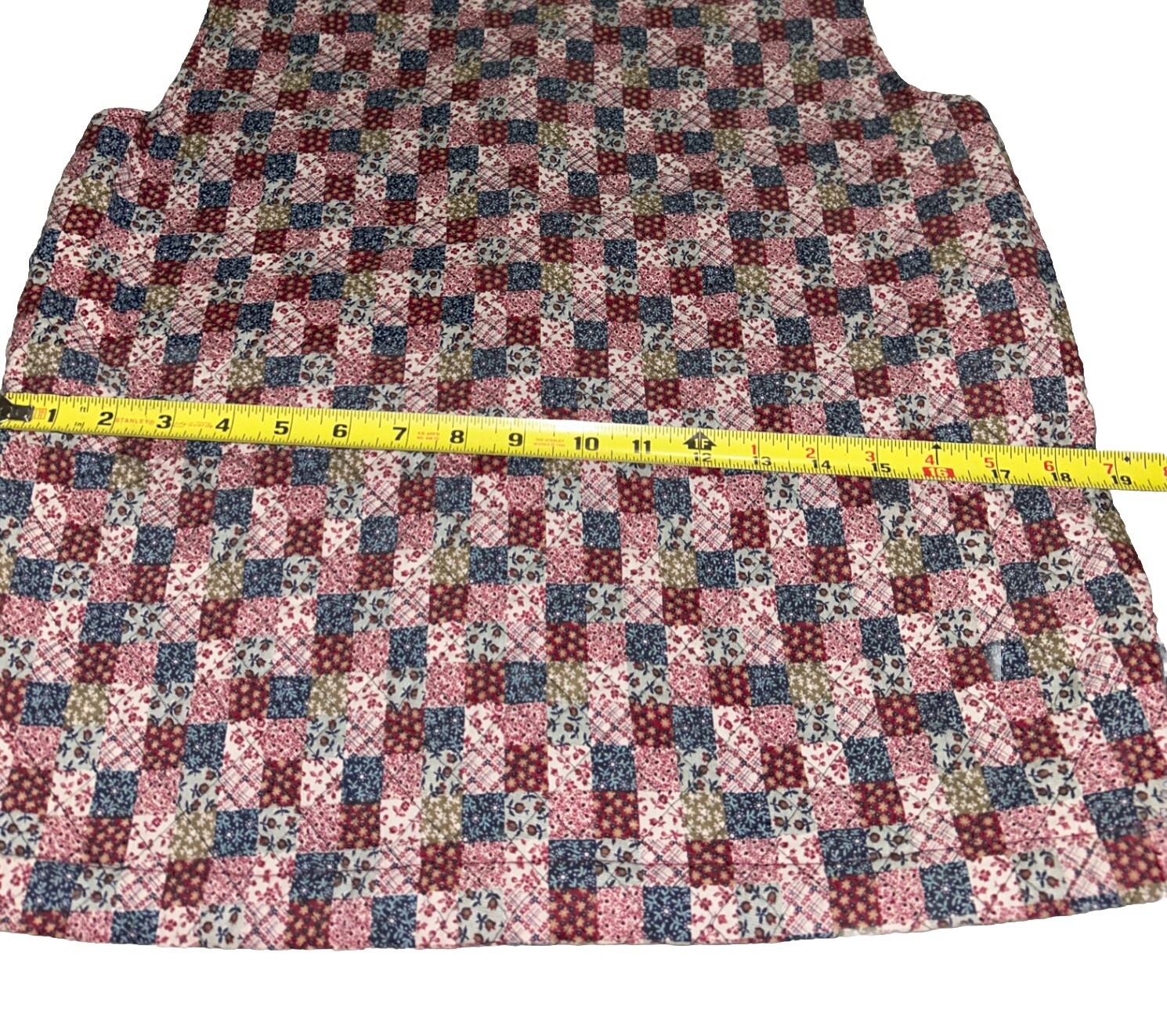 Vintage Handmade Patchwork Quilted Vest. Not Sure On Size See Measurements