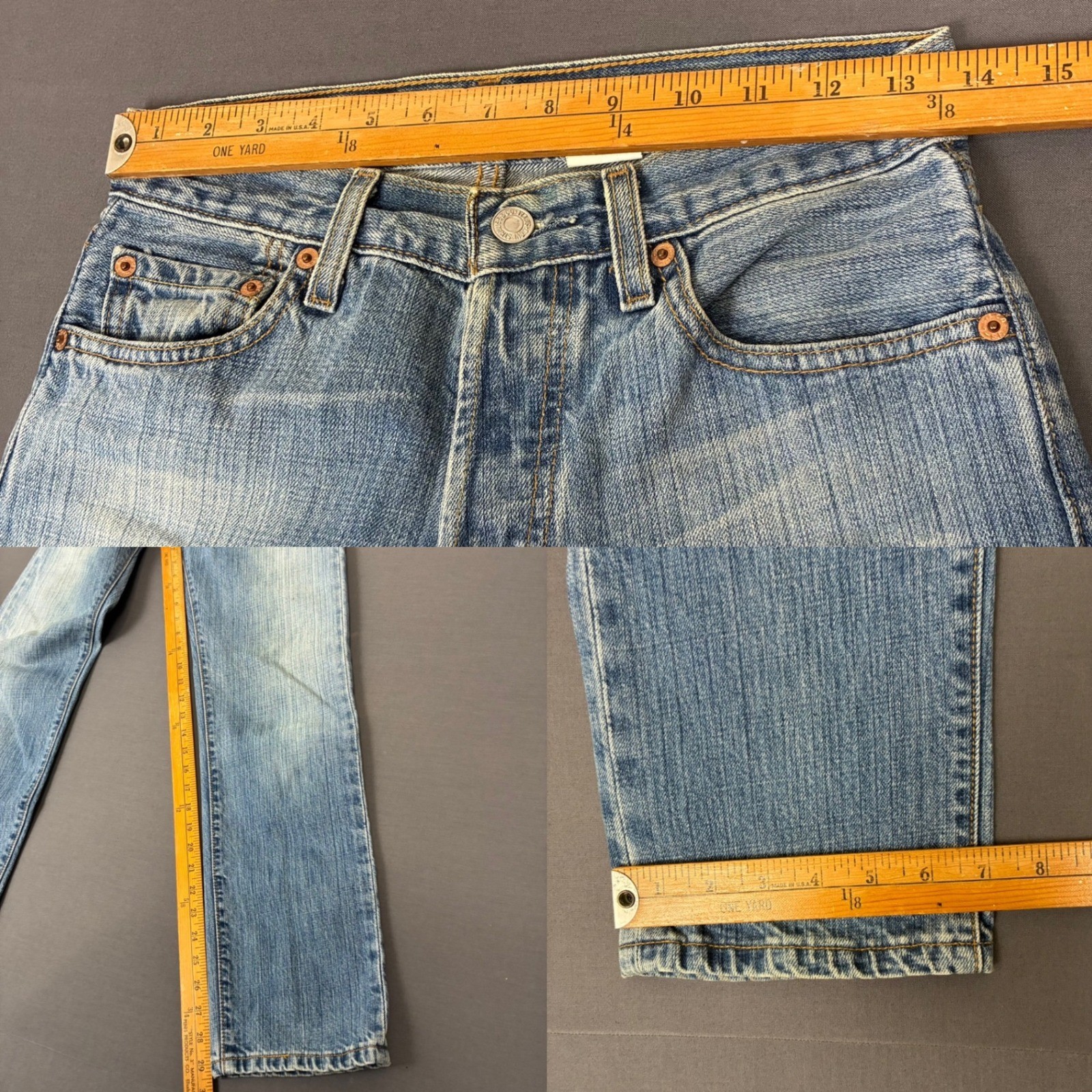 Vintage Levi’s 501 Light Wash Denim Jeans Women’s Size 27×29 2002