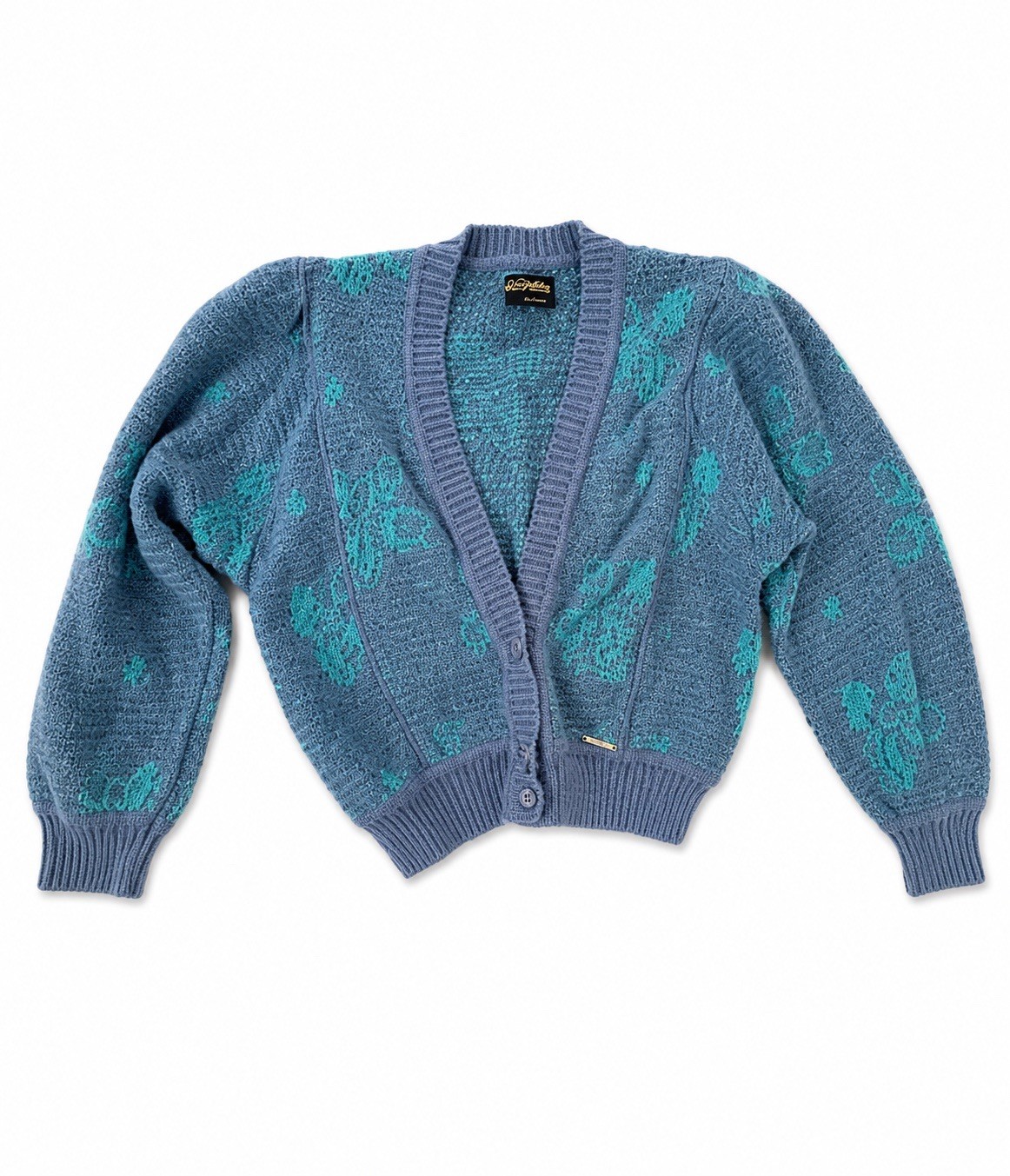 Vintage 1980’s 1990’s Ladies Geiger Short Cinched Waist Romantic Sweater M