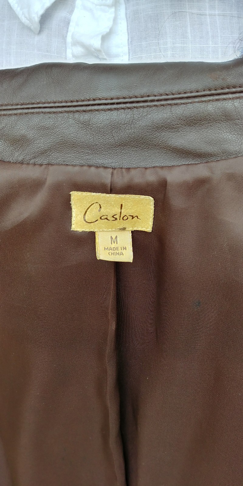 Vintage Ladies Brown Genuine Lamb Skin Leather Caslon Jacket Size Medium