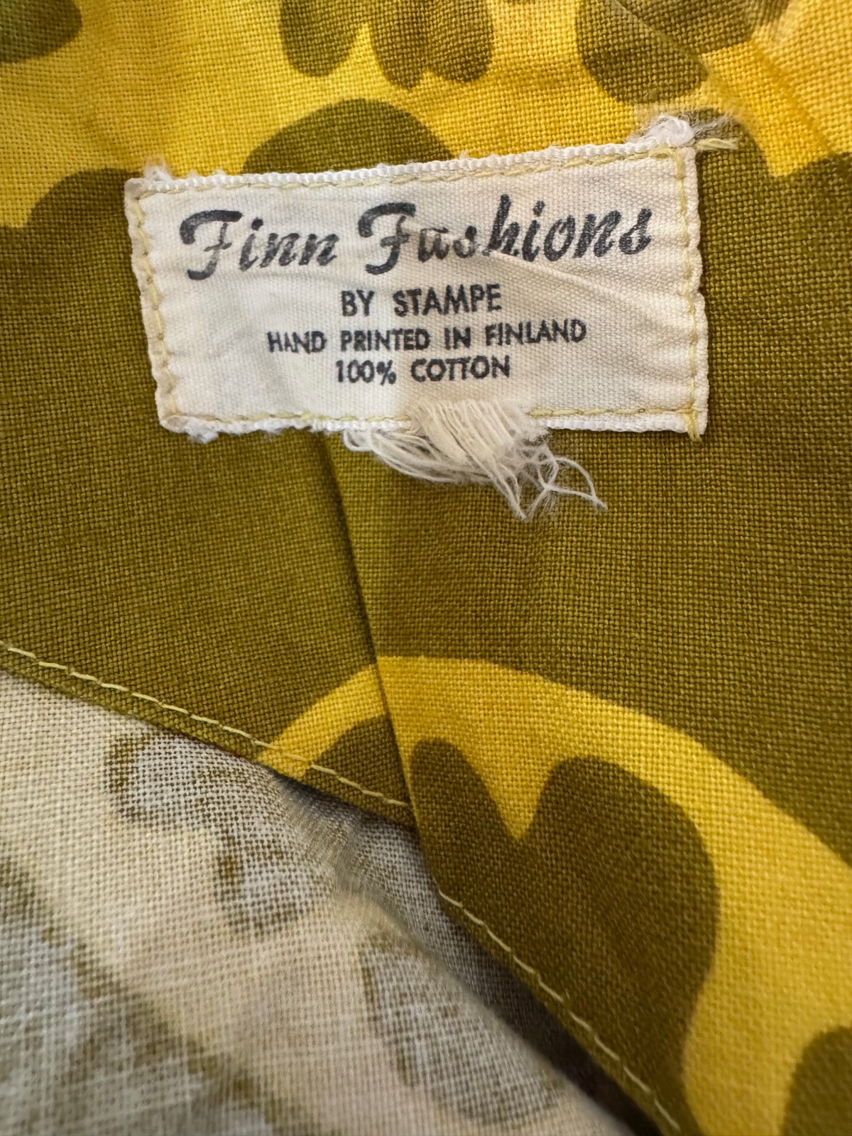 Vintage 1960s FINN FASHIONS by STAMPE DRESS SZ M/L