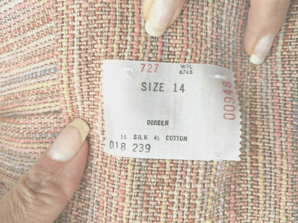 ORVIS Silk Dupioni Jacket Pastel Cropped Deadstock Sz XS S USA