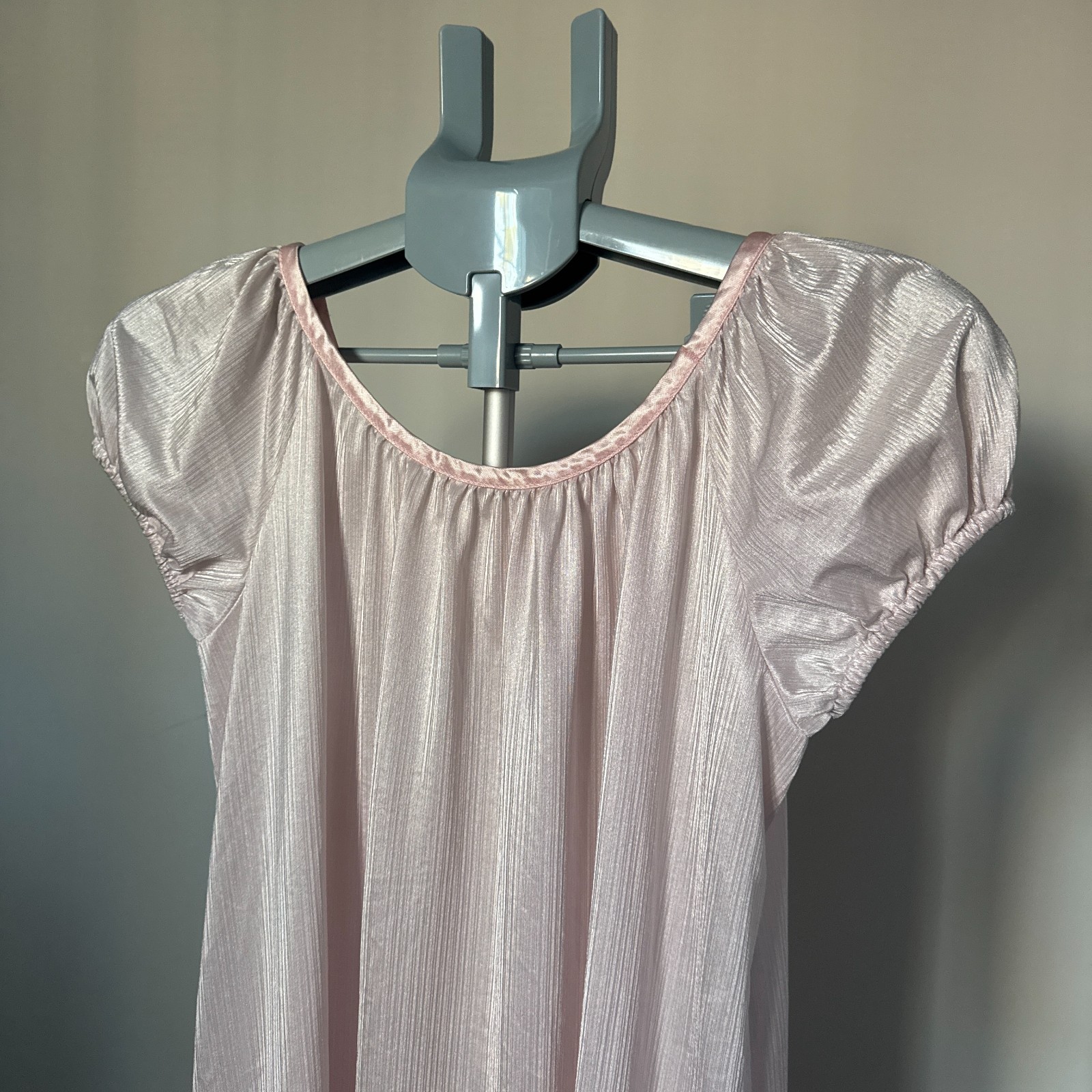Vintage 1970s Barad & Co Babydoll Nightgown Small USA Puffed Sleeves Nightie