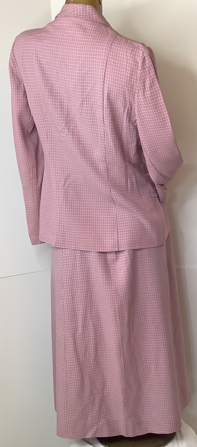Vintage Skirt And Blazer Fashioned By Lampl Secretary Geek Checkered